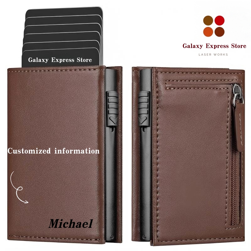 Index Card Holder - Cartera Personalizada con Tarjetero, Monedero, Cierre