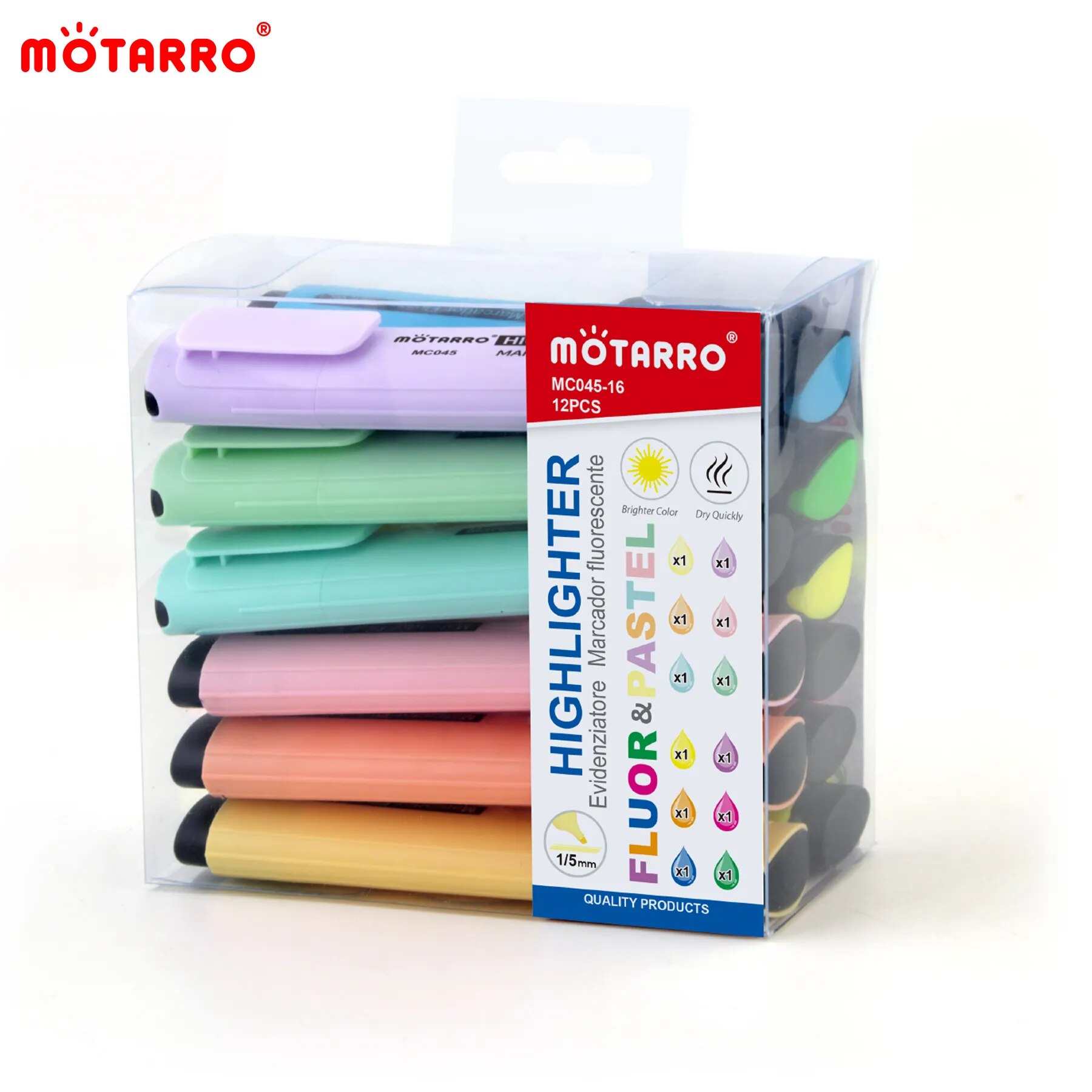 Stabilo Marker Boss - MOTARRO-rotuladores de caja de Pvc, 12