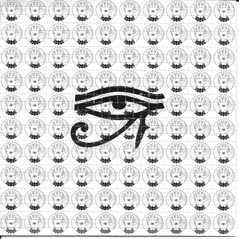 Ink Blotter Paper - Ojo de Providencia psicodélico LSD, secante