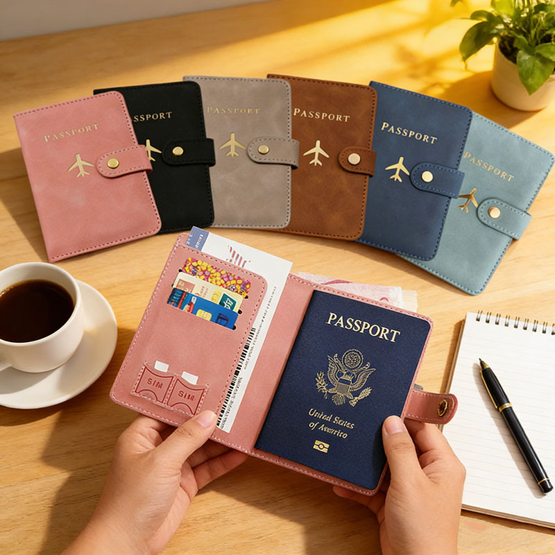 Index Card Holder - Funda de cuero para pasaporte, estuche