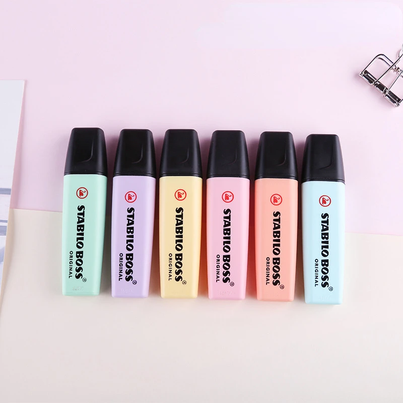 6 colores STABILO BOSS Macaron - Stabilo Marker Boss reseña y precio