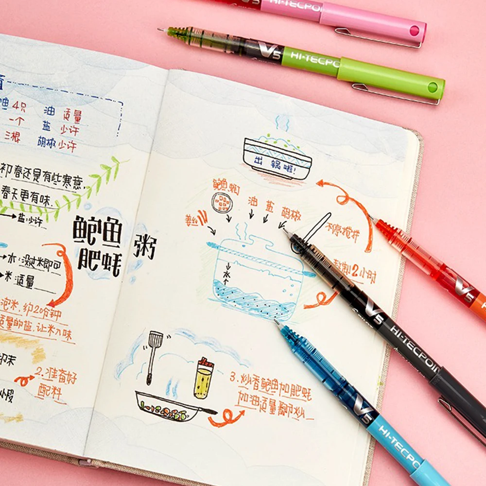 Bolígrafos de Gel piloto de Ja - Pilot Pen V5 reseña y precio